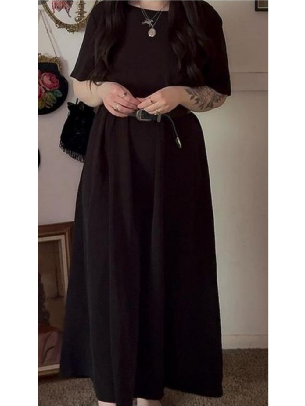 Vintage BFA Black Midi Dress